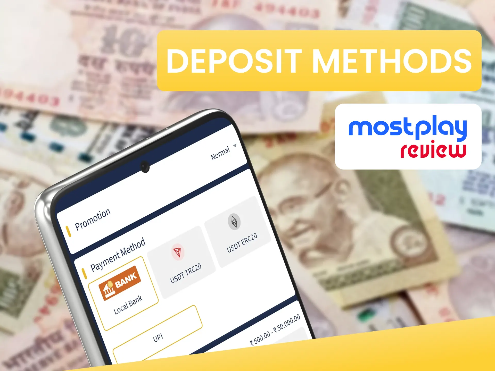 Payment Methods in the Mostplay App